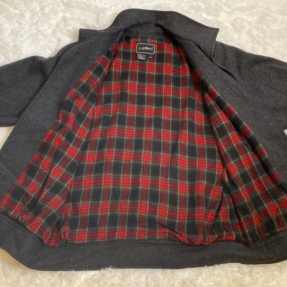 j.gallery Coat Size 13/14 Charcoal Gray 70% Wool/ Flannel Inside. - Picture 2 of 13
